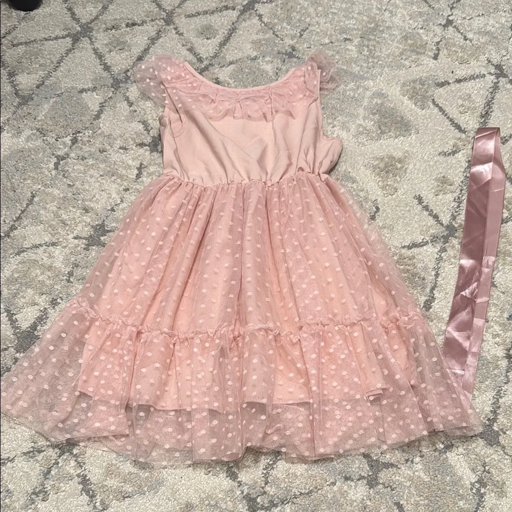 Pink Ruffled Kids Dress - Picture 7 of 7